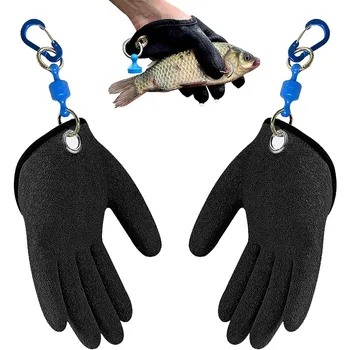 Перчатки для рыбалки Противоскользящие перчатки рыбака для ловли рыбы Профессиональные защитные перчатки против порезов с крючками Защищают ручные охотничьи перчатки
