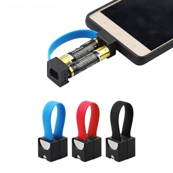  Портативное аварийное зарядное устройство для телефона с питанием от 2 батареек AA с разъемами Micro USB / USB-C / A для универсального телефона 1 шт.