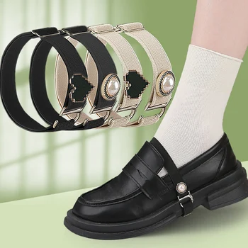 Портативные высокоэластичные обувные ремни удерживают свободные туфли на высоком каблуке Ремешок против свободного для девочек Женская обувь Ремни Однотонные шнурки