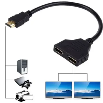 Прибытие Черный Порт HDMI Выходной входной адаптер Кабель Преобразователь Разветвитель