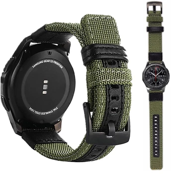 Ремешки на запястье для Samsung Galaxy Watch 3 46 мм Band Gear S3 Frontier Classic 22 мм 20 мм ЧасыТканый нейлоновый ремешок для часовБраслет Correa
