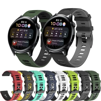 Ремешок для Huawei Watch GT3 GT 3 2 Спортивный браслет GT2 Pro Браслет для наушников часов Huawei / Watch3 Pro Новый силиконовый ремень 20 22 мм