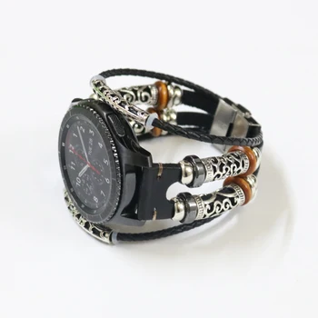 Ремешок для часов из натуральной кожи для Amazfit Pace Stratos 2 Band 22MM Ремешок на запястье для Samsung Gear S3