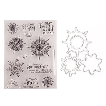 Рождественская снежинка T1623Прозрачная прозрачная марка рождественского альбома
