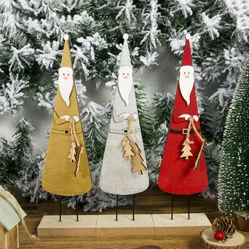 Рождественские украшения Рождественские деревянные трехмерные цветные рисунки Украшения Санта-Клауса своими руками Рождественские настольные украшения FZ137