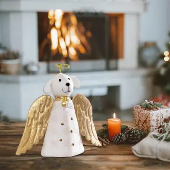 Рождественский ангел Верхушка дерева Подвесной Собака Ангел Украшение Рождественские Подвески Для Свадебной Вечеринки Кофейня Патио Годовщина