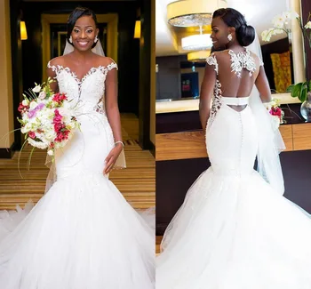 русалка африканская оборка нигерийские свадебные платья из бисера для женщин белое свадебное платье хрустальные бусины с пайетками