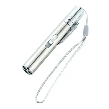  Ручка Фонарик с USB Перезаряжаемый Poart Маленький яркий фонарик Мини LED Ручка Фонарик Карманный фонарик На открытом воздухе