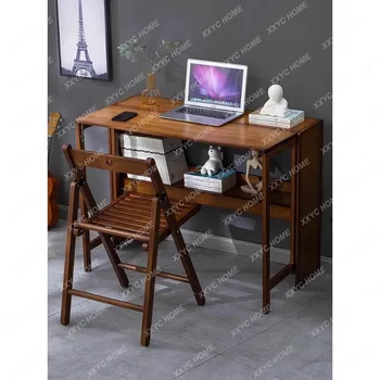 Складной стол Компьютерный стол Стол Стол из массива дерева Спальня Прикроватный верстак для письма