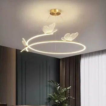 Современные светодиодные подвесные светильники Butterfly Минималистичные подвесные светильники для гостиной и спальни для потолка Светильники