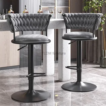  Стильный барный стул для отдыха Минималистичный высококачественный современный вращающийся скандинавский стул Регулируемая удобная мебель Barkrukken