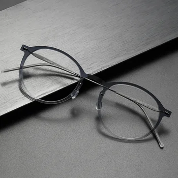 Титановые оправы датского бренда Мужские и женские очень светлые очки Близорукость оптические оправы без спиралей сделанные очки по рецепту