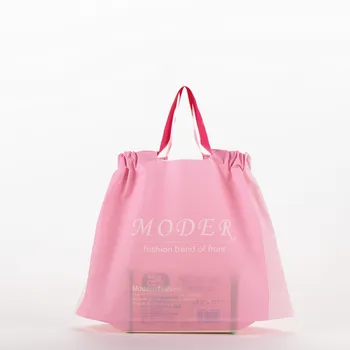 утолщенная упаковка костюма сумки с ручкой розовая буква пластиковый подарочный пакет Сумка для хранения одежды Свадебный декор Сумка на шнурке