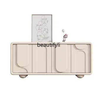  французский кремово-белый сервант современный простой шкаф для хранения Светлый роскошный входной шкаф в фойе