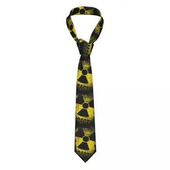 Чернобыль Давайте возьмем радиоактивный галстук Мужчины 8 см Широкое ядерное излучение Россия Галстуки на шею Костюмы Аксессуары Галстук Свадебная вечеринка