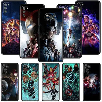 Чехол Funda для Xiaomi Mi Poco X3 NFC X4 Pro M3 F1 M4 F3 F4 GT C40 11 Lite 11T Мягкий силиконовый чехол для телефона Marvel The Avengers Hero