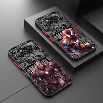 чехол для Samsung Galaxy Note 20 Ultra S22 S9 Plus Note 10 Plus 8 9 S23 5G S8 Ударопрочный матовый чехол Marvel Spider Man Iron Man
