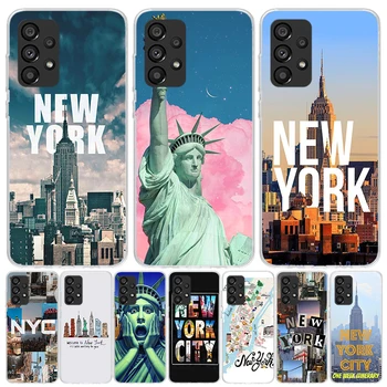 Чехол для телефона в Нью-Йорке для Samsung Galaxy A52 A53 A54 A12 A13 A14 A22 A23 A24 A32 A33 A34 A73 A72 A42 A04S A02S A03S Крышка