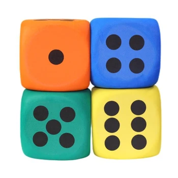Шестисторонние кубики 8 см Пенопластовые кубики Точечные кубики для обучения математике Настольная игра Детские кубики Подсчет игрушек Обучающий ресурс Игровые кубики