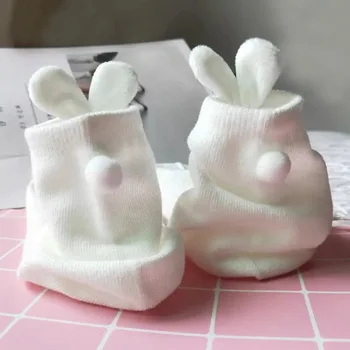 японские милые кроличьи уши мягкие носки сестры женские хлопчатобумажные носки в трубке носки кружевные носки короткие трубки девушка черно-белые